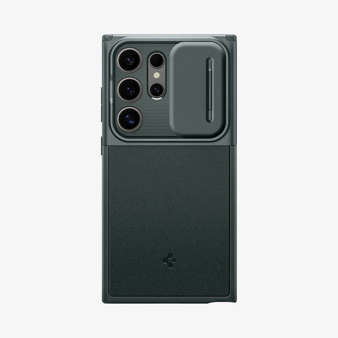 ACS07313 - Galaxy S24 Ultra Case Optik Armor in Black showing the back